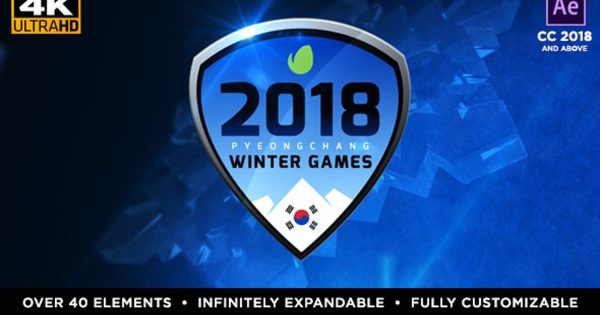 2018届冬季运动会直播节目制作大洋岛精选AE模板 2018 Winter Games – PyeongChang