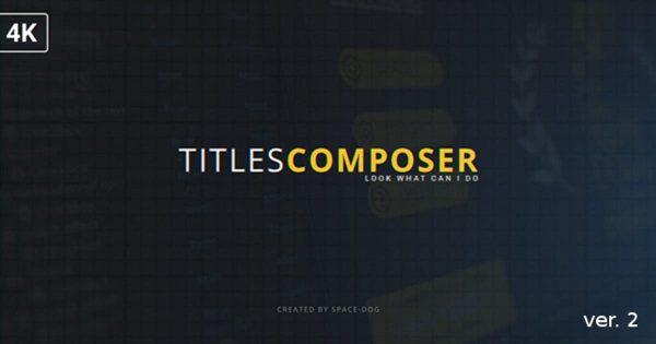 影片标题字幕特效制作工具包大洋岛精选AE模板 Titles Composer缩略图 影片标题字幕特效制作工具包大洋岛精选AE模板 Titles Composer