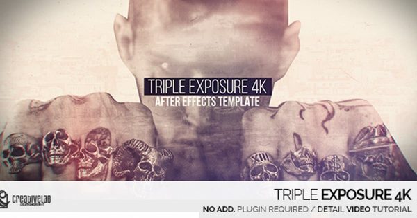 三倍曝光电影预告片大洋岛精选AE模板 Triple Exposure 4K