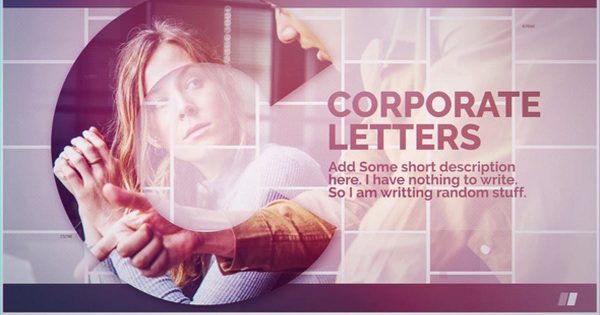 企业品牌宣传片大洋岛精选AE模板 Corporate Letters