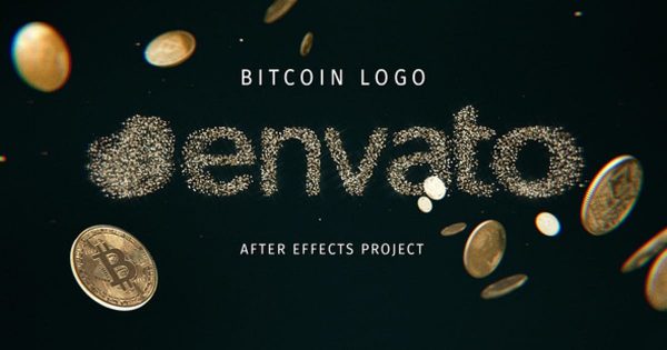 比特币虚拟币Logo标志大洋岛精选AE模板 Bitcoin Logo