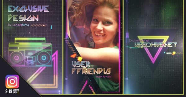 IGTV短视频大洋岛精选AE模板 80s Fever IGTV Version