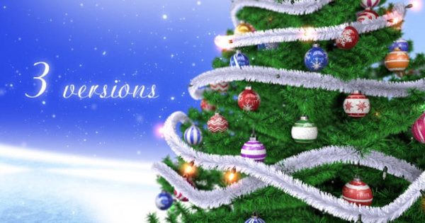 3D旋转圣诞树动画大洋岛精选AE模板 Christmas Tree