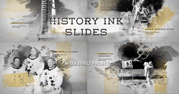 水墨风格片头大洋岛精选AE模板 History Ink Slides