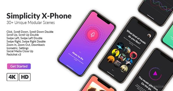 iPhone X 应用&网页设计宣传动态演示大洋岛精选AE模板 Simplicity X-Phone Promo缩略图 iPhone X 应用&网页设计宣传动态演示大洋岛精选AE模板 Simplicity X-Phone Promo