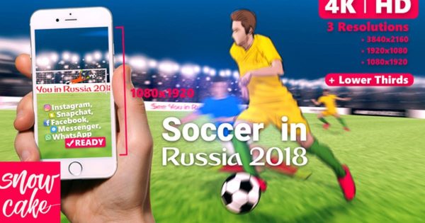 4K高分辨率足球赛事节目动画开场大洋岛精选AE模板 Soccer