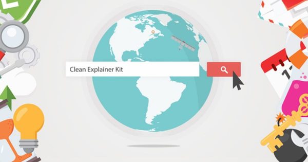 项目解决方案互联网产品演示动画特效大洋岛精选AE模板 Clean Explainer Kit