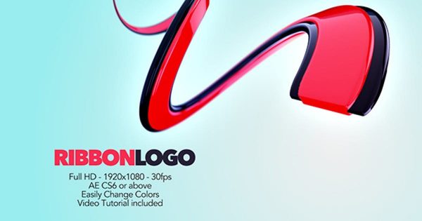 透明质感丝带动画Logo标志演示大洋岛精选AE模板 Ribbon Logo缩略图 透明质感丝带动画Logo标志演示大洋岛精选AE模板 Ribbon Logo