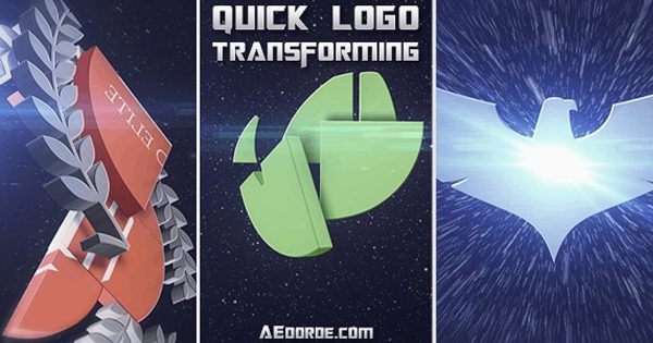 变形AE特效Logo演示大洋岛精选AE模板 Quick Logo Transforming