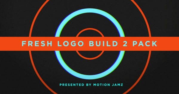 圆形方形变幻特效Logo演示大洋岛精选AE模板 Fresh Logo Build 2 Pack Volume 1