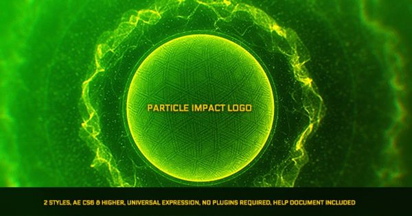 粒子碰撞动画特效Logo标志演示大洋岛精选AE模板 Particle Impact Logo