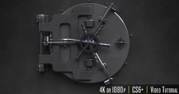 创意安全门开启特效Logo演示大洋岛精选AE模板 Safe Unlock Logo Reveal