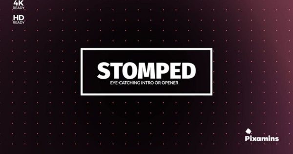 黑白风格动感节奏开场视频大洋岛精选AE模板 Stomped Opener