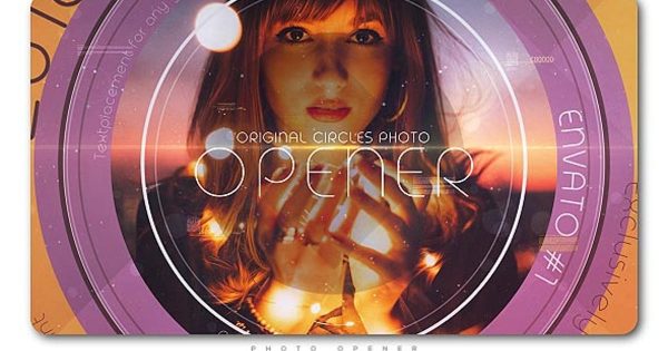 圆圈照片过渡效果开场视频大洋岛精选AE模板 Circles Original Photo Opener