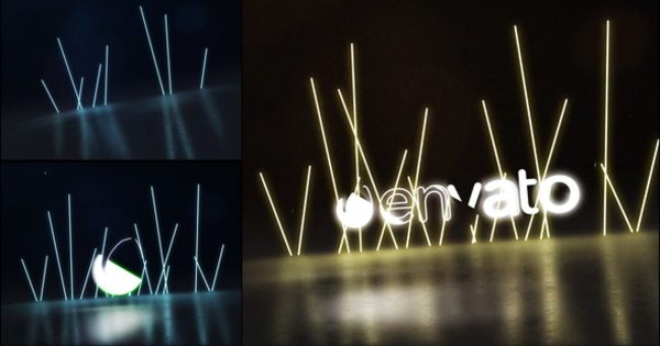 霓虹灯光线特效Logo演示大洋岛精选AE模板 Neon Light Logo