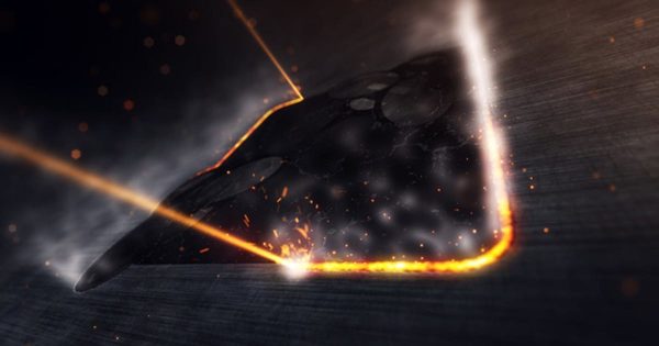 工业激光切割动画特效Logo演示大洋岛精选AE模板 Industrial Laser Reveal