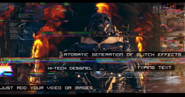 视频故障效果自动生成和输入大洋岛精选AE模板 Glitch Auto Generation and Typing