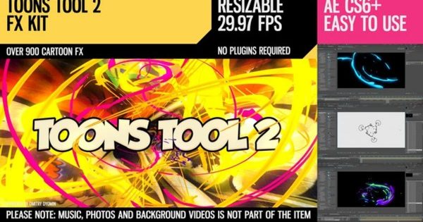 卡通fx动态图形套件AE素材 Toons Tool 2 (FX Kit)缩略图 卡通fx动态图形套件AE素材 Toons Tool 2 (FX Kit)