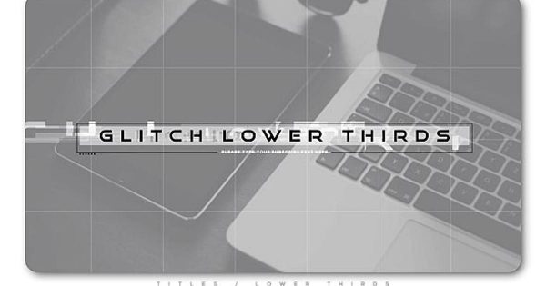 失真字幕条文字故障特效大洋岛精选AE模板 Glitch Modern Lower Thirds