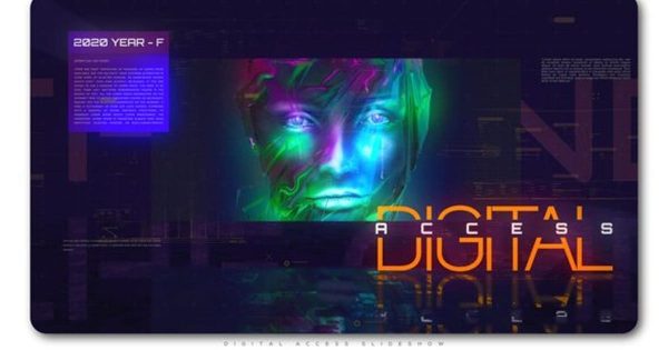 制作很棒的技术风格幻灯片开场视频大洋岛精选AE模板 Digital Access Slideshow