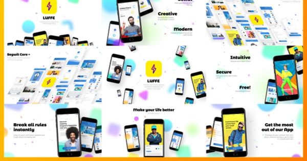 创意社交媒体手机APP应用设计演示大洋岛精选AE模板 Modern App Promo / Advertisement / Presentation