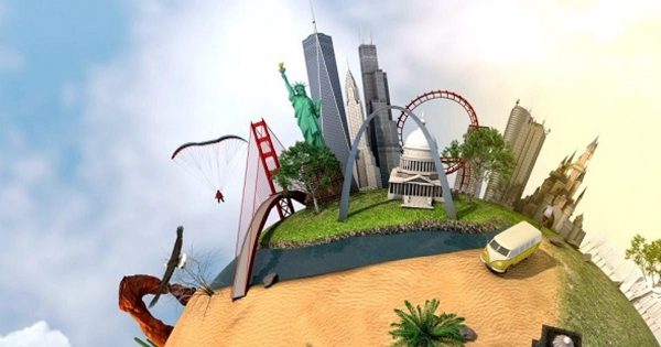 3D科幻星球旅游动画特效大洋岛精选AE模板 Planet America