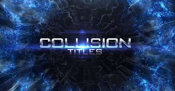 炫酷粒子撞击特效视频标题大洋岛精选AE模板 Collision Titles