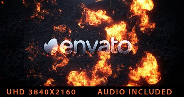 4K高清火焰燃烧爆炸特效Logo演示大洋岛精选AE模板 Cinematic Fire Logo