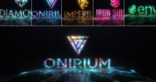 宝石钻石品牌适用Logo演示大洋岛精选AE模板 Gems & Lights – Gemstones Logo Reveal Pack