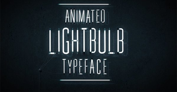 3D动画灯泡字体特效大洋岛精选AE模板 Animated Lightbulb Typeface