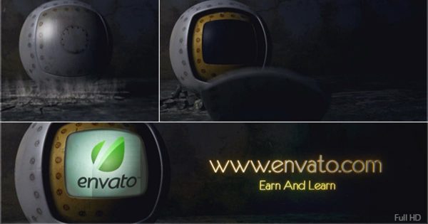 破旧金属球动画logo演示大洋岛精选AE模板 The Metal Sphere Logo