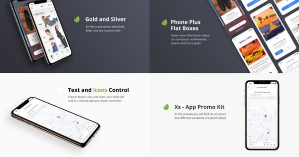 iPhone XS手机应用程序演示大洋岛精选AE模板 Xs – App Presentation Kit