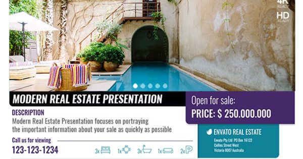现代房屋租赁房地产行业销售介绍大洋岛精选AE模板 Modern Real Estate Presentation