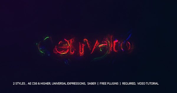闪电失真电子故障特效logo演示大洋岛精选AE模板 Electric Glitch Logo