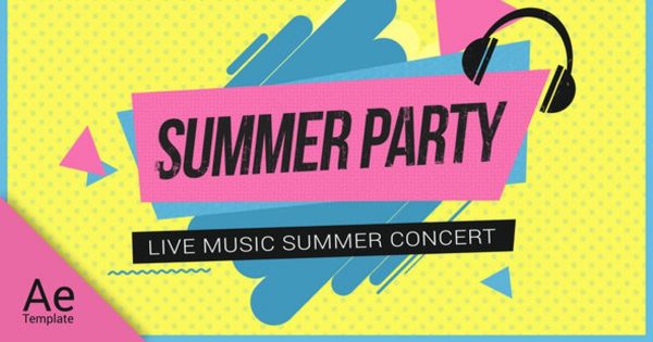 夏日动感时尚派对开场视频大洋岛精选AE模板 Summer Party