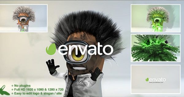 疯狂科学家3D动画logo演示大洋岛精选AE模板 Mad Scientist Logo缩略图 疯狂科学家3D动画logo演示大洋岛精选AE模板 Mad Scientist Logo