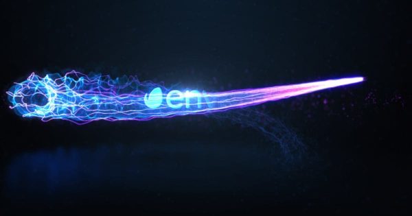 炫酷粒子流动特效logo演示大洋岛精选AE模板 Particle Stream Reveal