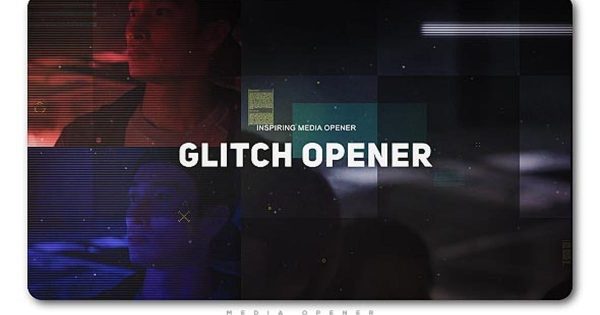 城市街头极限运动开场视频大洋岛精选AE模板 Glitch Media Opener
