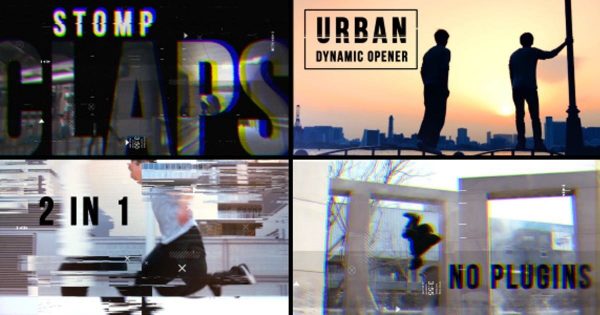 城市极限跑酷快速失真转场特效大洋岛精选AE模板 Urban Dynamic Opener