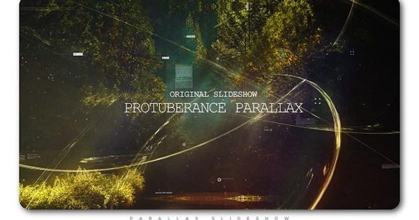 时尚几何光圈视差幻灯片视频大洋岛精选AE模板 Protuberance Parallax Slideshow