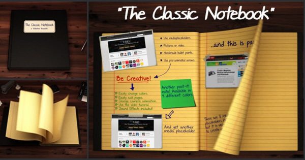 3D经典笔记本写作动画AE片头模板 The Classic Notebook缩略图 3D经典笔记本写作动画AE片头模板 The Classic Notebook