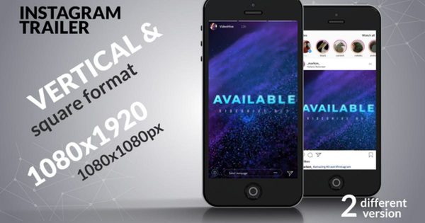 Instagram电影短片预告片AE素材 Instagram Cinematic Trailer缩略图 Instagram电影短片预告片AE素材 Instagram Cinematic Trailer