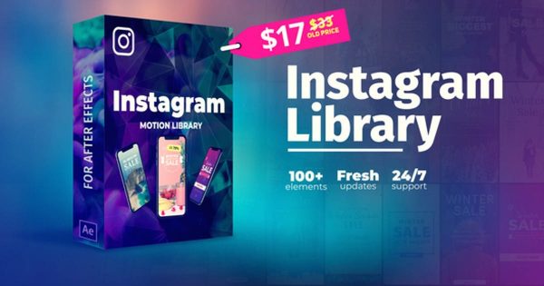 Instagram社交媒体广告促销视频AE素材 Instagram Stories缩略图 Instagram社交媒体广告促销视频AE素材 Instagram Stories