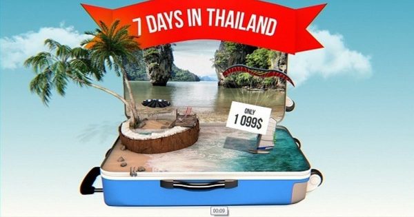 3D手提箱动画特效假日旅行幻灯片视频大洋岛精选AE模板 Travel Sale