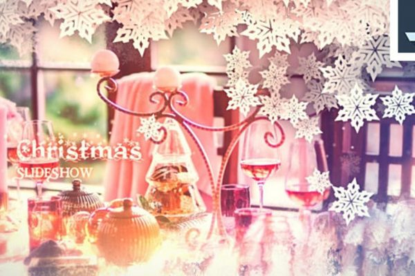冬季圣诞节雪花幻灯片视频大洋岛精选AE模板 Christmas Slideshow