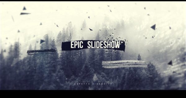 史诗电影视差幻灯片视频大洋岛精选AE模板 Epic Slideshow I Opener