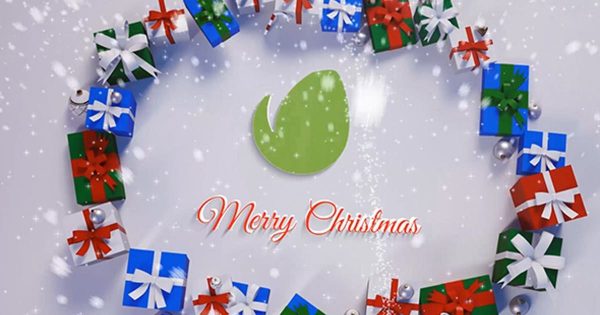 3D圣诞礼物动画logo演示大洋岛精选AE模板 Christmas Wish