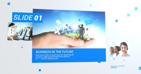 公司介绍/简介视频大洋岛精选AE模板 Square Corporate Presentation