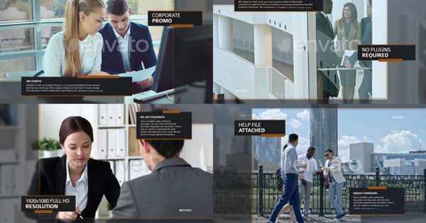 极简主义企业宣传推广视频大洋岛精选AE模板 Minimal Corporate Promo