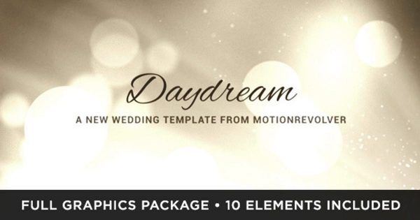优雅梦幻婚礼婚宴开场视频大洋岛精选AE模板素材 Daydream Wedding